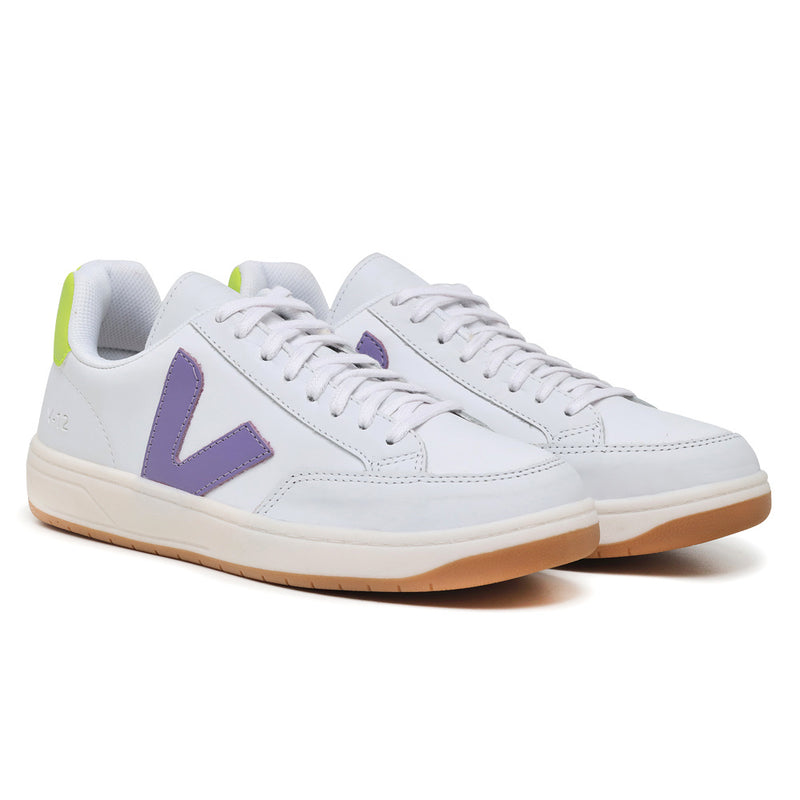 Tênis V12 - Couro White Purple Lime